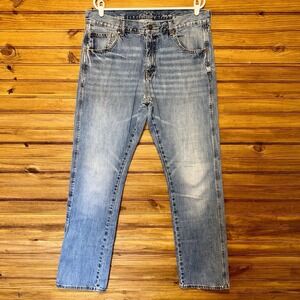 Wrangler Retro Slim Straight Jeans Mens Size 36X36 Blue Western Cowboy 88MWZDK